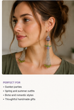 Lavender Garden Tassel Earrings Kel's Lampworked Glass Jewellery & More