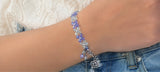 All The Crystal Blues Squares Bracelet Kel’s Lampworked Glass Jewellery & More
