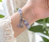 All The Crystal Blues Squares Bracelet Kel’s Lampworked Glass Jewellery & More