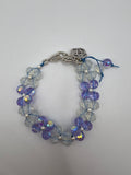 All The Crystal Blues Squares Bracelet Kel’s Lampworked Glass Jewellery & More