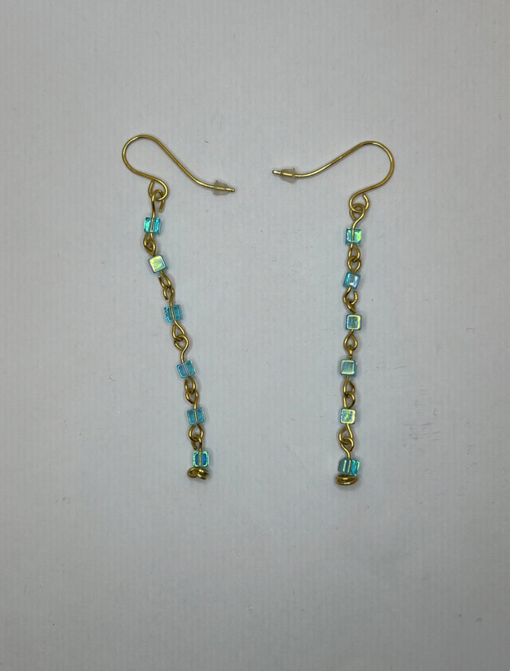 All The Light Blue To AB Earrings Kel’s Lampworked Glass Jewellery & More