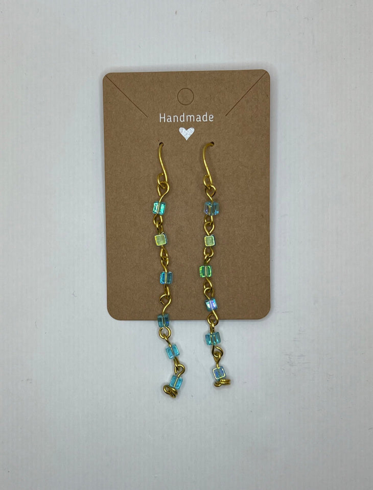 All The Light Blue To AB Earrings Kel’s Lampworked Glass Jewellery & More