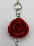 Rose Tassel Faux Double Strand Necklace Kel's Lampworked Glass Jewellery & More