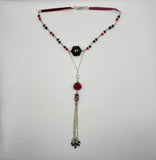 Rose Tassel Faux Double Strand Necklace Kel's Lampworked Glass Jewellery & More