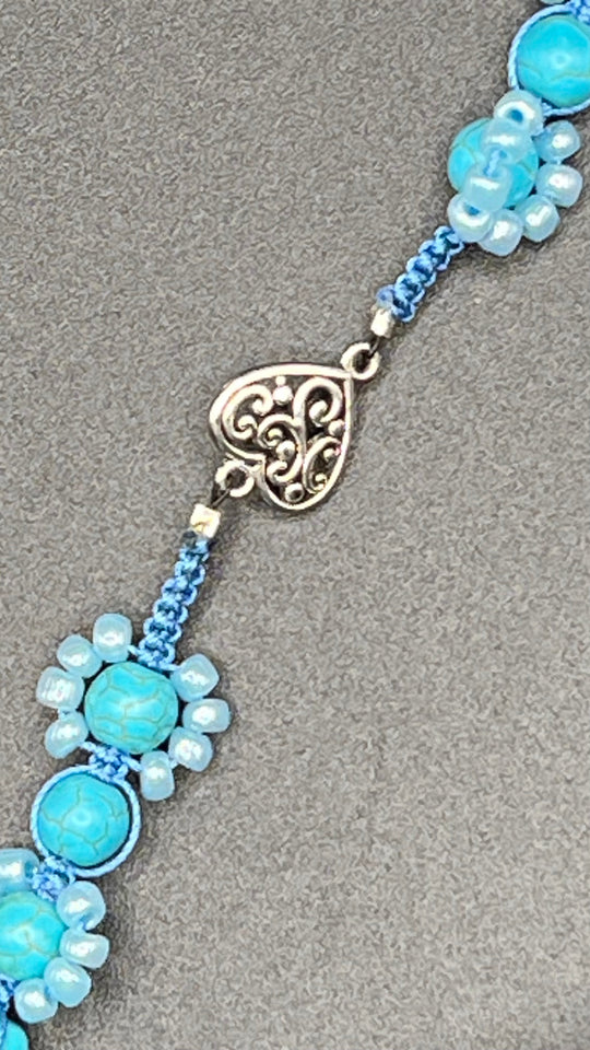 Heart Link Macrame Bracelet Kit Kel's Lampworked Glass Jewellery & More