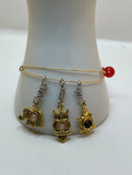 Memory Wire Gemstone Animals Adjustable Bangle - Kel’s Lampworked Glass Jewellery & More