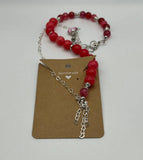 Asymmetrical Love Heart Necklace - Kel’s Lampworked Glass Jewellery & More