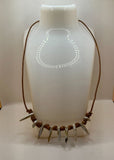 Faux Shark’s Teeth Between The Barrels Necklace - Kel’s Lampworked Glass Jewellery & More