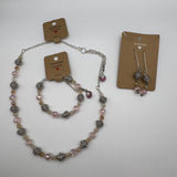 Caged Beads Jewellery Set - Kel’s Lampworked Glass Jewellery & More