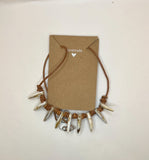 Faux Shark’s Teeth Between The Barrels Necklace - Kel’s Lampworked Glass Jewellery & More