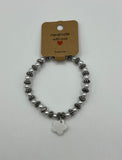 The Silvery Stretch Bracelet - Kel’s Lampworked Glass Jewellery & More
