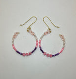 Full Circle Memory Wire Earrings - Kel’s Lampworked Glass Jewellery & More