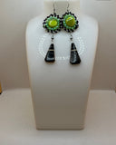 Triangle Around The Bead Twice Earrings - Kel’s Lampworked Glass Jewellery & More