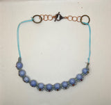 Blue Moon Macrame Necklace - Kel’s Lampworked Glass Jewellery & More