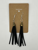 Faux Suede Tassel Earrings - Kel’s Lampworked Glass Jewellery & More