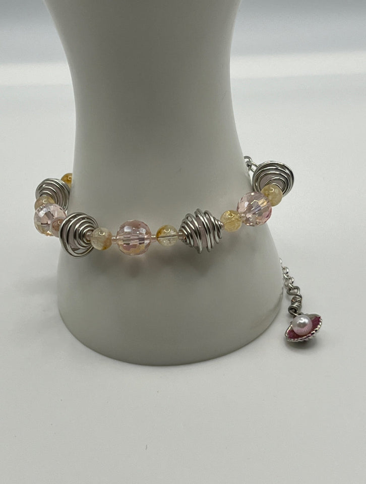 Caged Beads Jewellery Set - Kel’s Lampworked Glass Jewellery & More