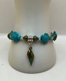 Turtle Love Stretch Bracelet - Kel’s Lampworked Glass Jewellery & More