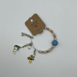 Memory Wire Lily Of The Valley Adjustable Bangle - Kel’s Lampworked Glass Jewellery & More
