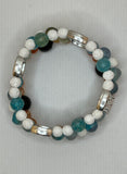 The Swirls & Beautiful Colours gemstone triple strand - Kel’s Lampworked Glass Jewellery & More