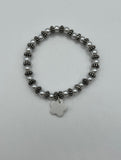 The Silvery Stretch Bracelet - Kel’s Lampworked Glass Jewellery & More