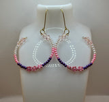 Full Circle Memory Wire Earrings - Kel’s Lampworked Glass Jewellery & More