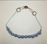 Blue Moon Macrame Necklace - Kel’s Lampworked Glass Jewellery & More