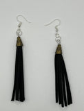 Faux Suede Tassel Earrings - Kel’s Lampworked Glass Jewellery & More