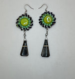 Triangle Around The Bead Twice Earrings - Kel’s Lampworked Glass Jewellery & More