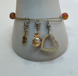 Memory Wire Love Heart Adjustable Bangle - Kel’s Lampworked Glass Jewellery & More