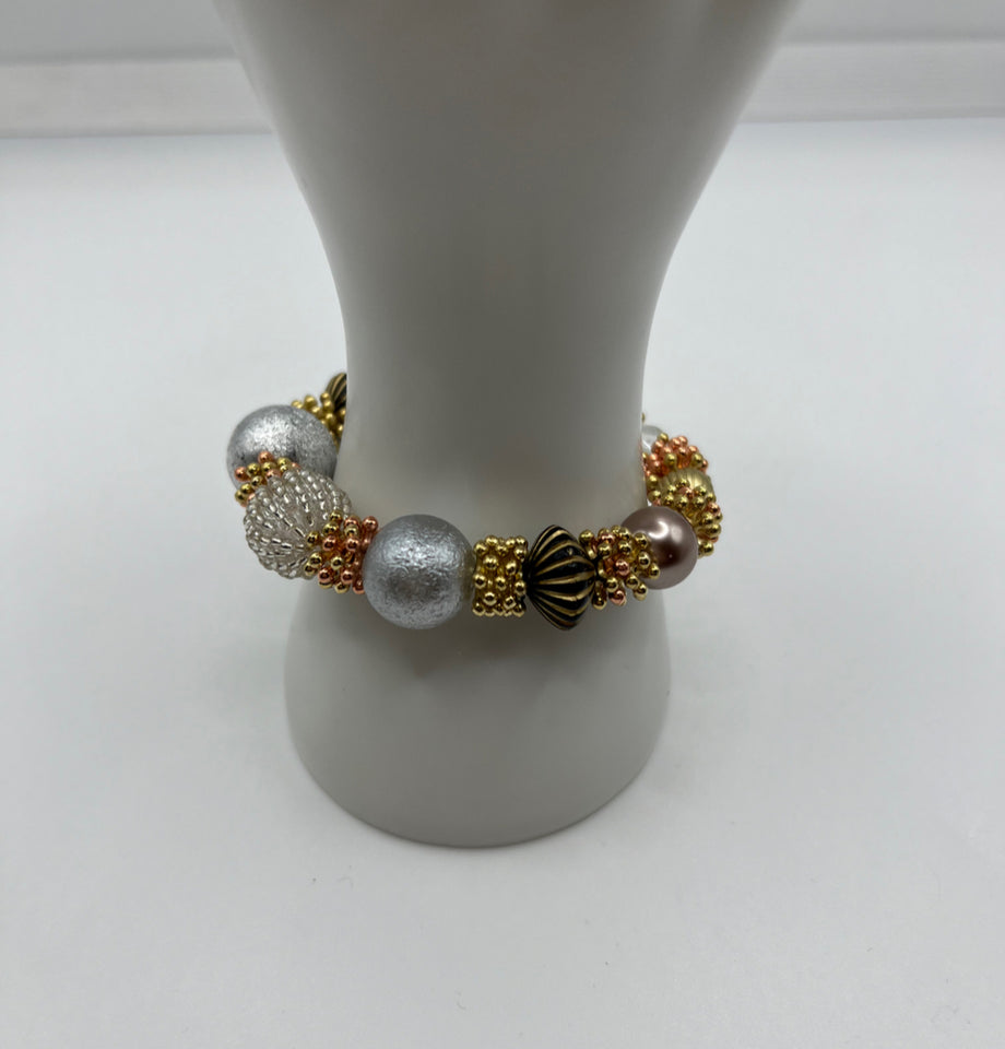 Large To The Small Stretch Bracelet - Kel’s Lampworked Glass Jewellery & More
