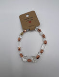 The Faux Glass & Gold Stretch Bracelet - Kel’s Lampworked Glass Jewellery & More
