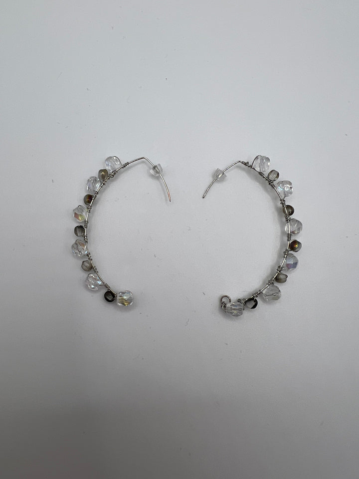 Handmade Crystal Czech Bead Earrings- Diamond Inspired Jewellery Kel’s Lampworked Glass Jewellery & More