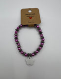 The Flowering Pink Beauty Stretch Bracelet Kel’s Lampworked Glass Jewellery & More