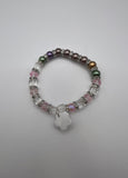 The Faux Glass (Acrylic) & The Pearls W/ A Bit Of Glimmer Stretch Bracelet Kel’s Lampworked Glass Jewellery & More