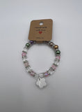 The Faux Glass (Acrylic) & The Pearls W/ A Bit Of Glimmer Stretch Bracelet Kel’s Lampworked Glass Jewellery & More