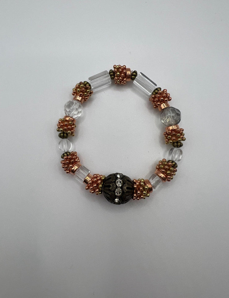 Filigree Rhinestone Stretch Bracelet Kel’s Lampworked Glass Jewellery & More