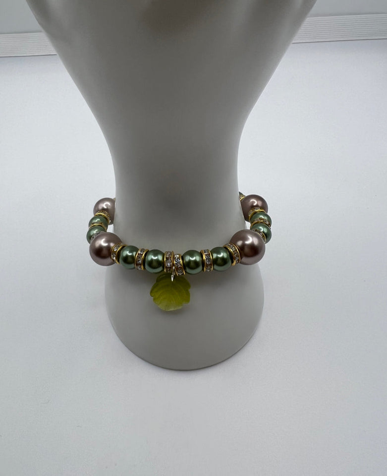 The Large & Small Colourful Faux Glass Pearls Stretch Bracelet Kel’s Lampworked Glass Jewellery & More