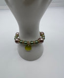 The Large & Small Colourful Faux Glass Pearls Stretch Bracelet Kel’s Lampworked Glass Jewellery & More