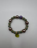 The Large & Small Colourful Faux Glass Pearls Stretch Bracelet Kel’s Lampworked Glass Jewellery & More