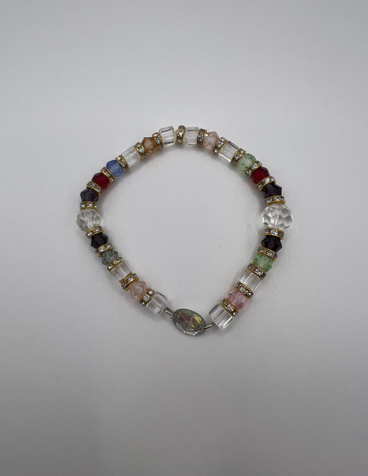 Pops Of Colour Stretch Bracelet Kel’s Lampworked Glass Jewellery & More