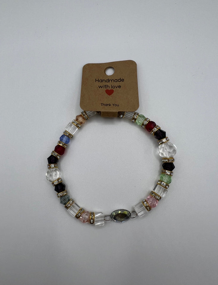 Pops Of Colour Stretch Bracelet Kel’s Lampworked Glass Jewellery & More