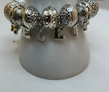 The Silver & Gold Elephant Stretch Bracelet Kel’s Lampworked Glass Jewellery & More
