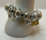 The Silver & Gold Elephant Stretch Bracelet Kel’s Lampworked Glass Jewellery & More