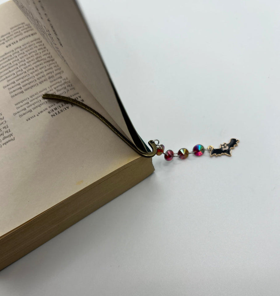 The Antique Bronze Black Bat Bookmark Kel’s Lampworked Glass Jewellery & More