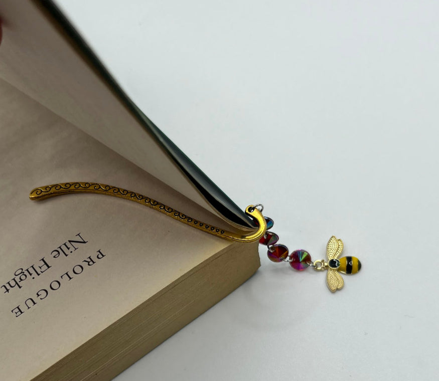 Flaming Buzzy Bee Bookmark Kel’s Lampworked Glass Jewellery & More