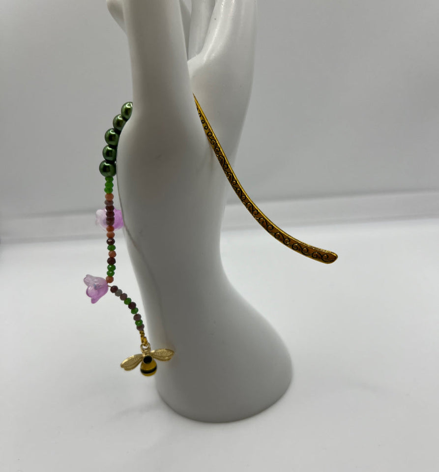 The Flower And Bee Bookmark Kel’s Lampworked Glass Jewellery & More