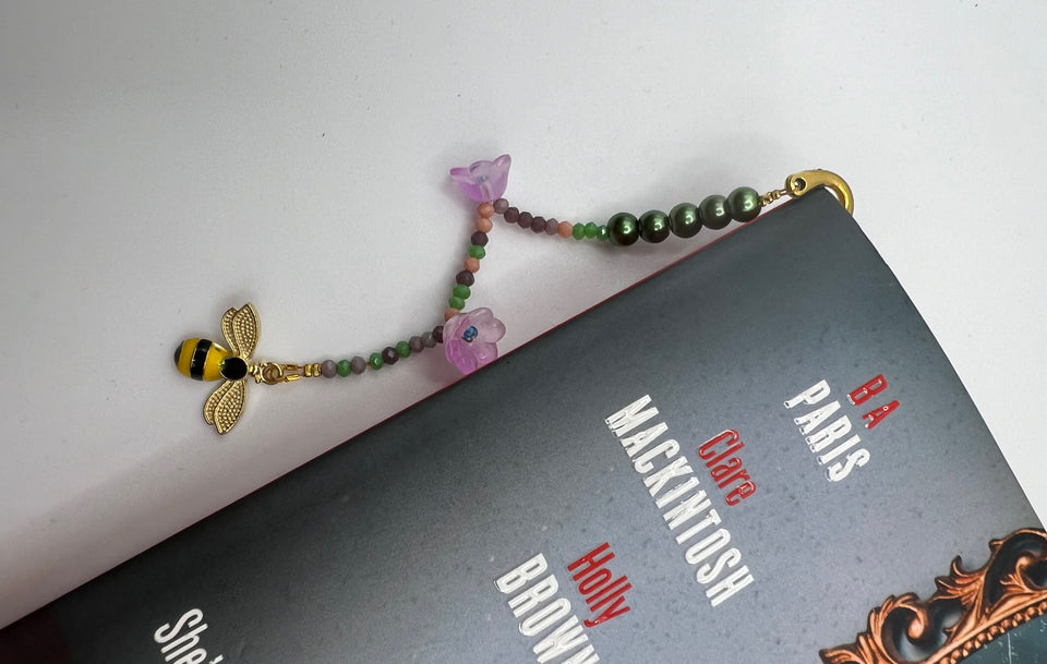 The Flower And Bee Bookmark Kel’s Lampworked Glass Jewellery & More