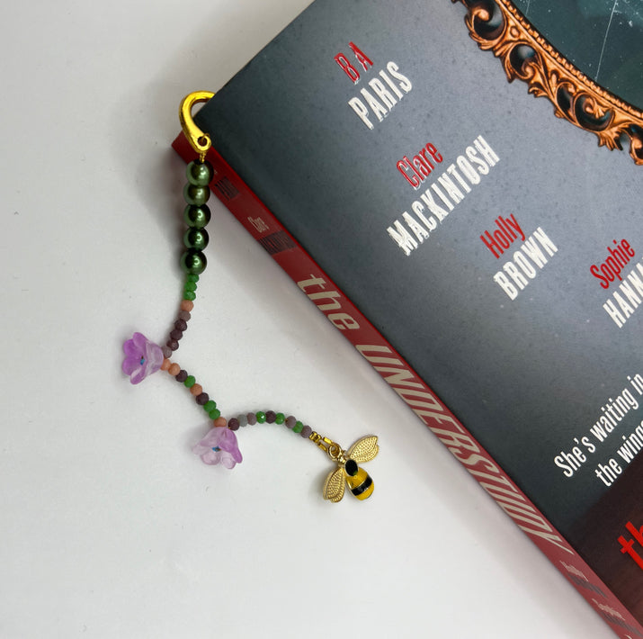 The Flower And Bee Bookmark Kel’s Lampworked Glass Jewellery & More