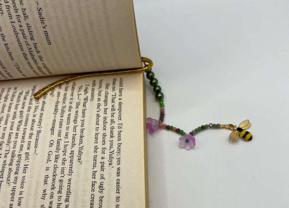 The Flower And Bee Bookmark Kel’s Lampworked Glass Jewellery & More