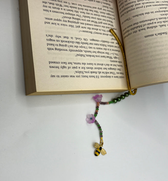 The Flower And Bee Bookmark Kel’s Lampworked Glass Jewellery & More